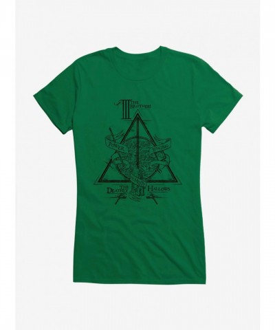 Harry Potter's Deathly Hallows Three Brothers Lightweight Cotton Girls T-Shirt