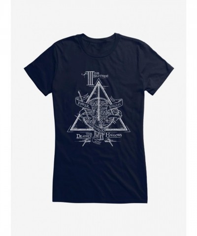 Harry Potter's Deathly Hallows Three Brothers Lightweight Cotton Girls T-Shirt