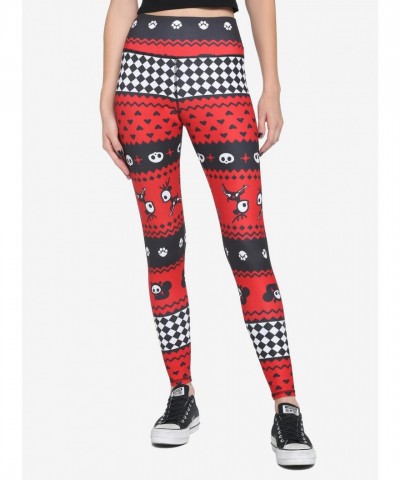 Skelanimals Holiday Fair Isle Leggings for Women