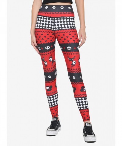 Skelanimals Holiday Fair Isle Leggings for Women
