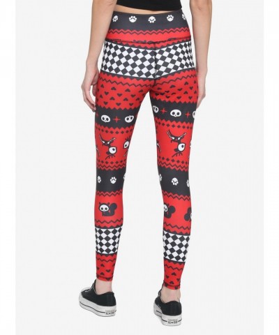 Skelanimals Holiday Fair Isle Leggings for Women