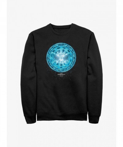 Marvel No Way Home Spidey Blue Crew Sweatshirt - Men's Black