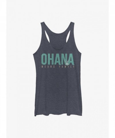 Disney Ohana Bold Design Girls Tank Top BLUE
