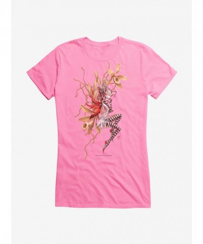 Red Wing Fairy Girls T-Shirt by Fairies By Trick - Lightweight Comfortable Cotton Tee