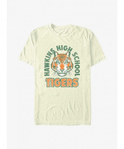 Stranger Things Hawkins Tigers Unisex T-Shirt - Beige