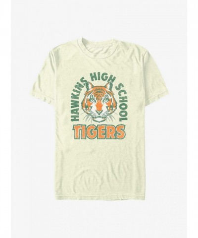 Stranger Things Hawkins Tigers Unisex T-Shirt - Beige
