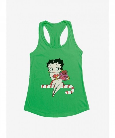 Betty Boop Candy Cane Girls Tank Top