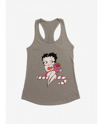 Betty Boop Candy Cane Girls Tank Top