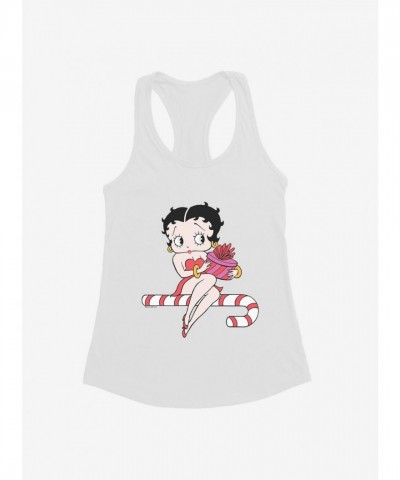 Betty Boop Candy Cane Girls Tank Top