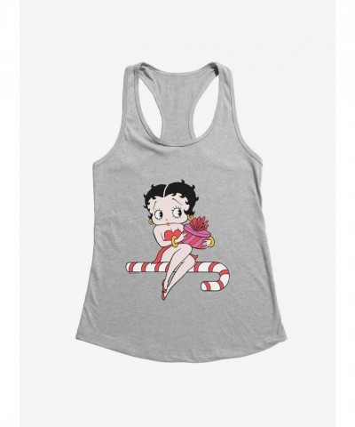 Betty Boop Candy Cane Girls Tank Top