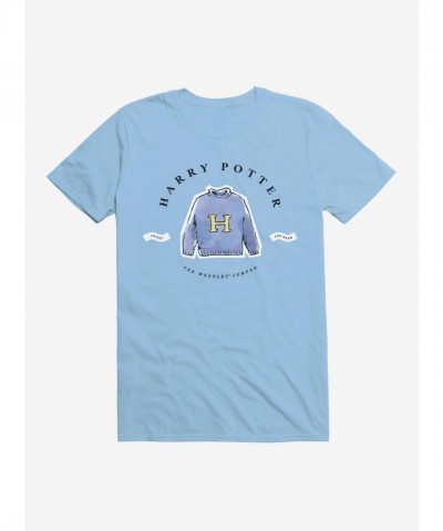 Harry Potter Inspired Watercolor Weasley Jumper T-Shirt - Unisex Blue