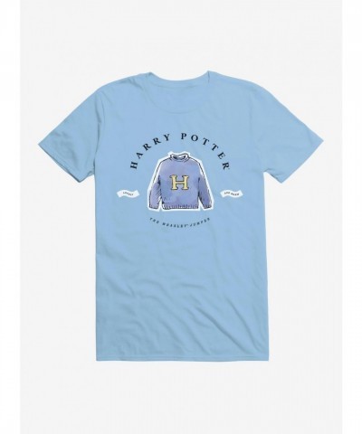 Harry Potter Inspired Watercolor Weasley Jumper T-Shirt - Unisex Blue