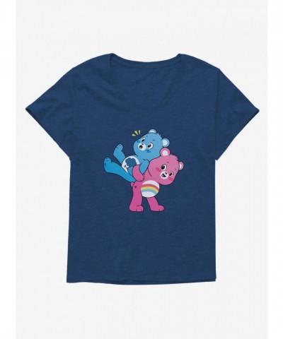 Care Bears Grumpy & Cheer Ride Surprise Tee for Girls - Plus Size Junior