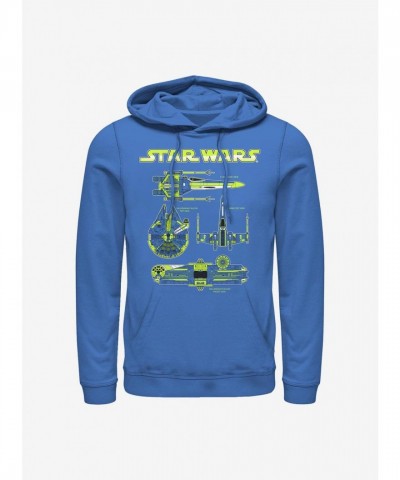 Star Wars Universe Ship Spec Hoodie - Men's Blue