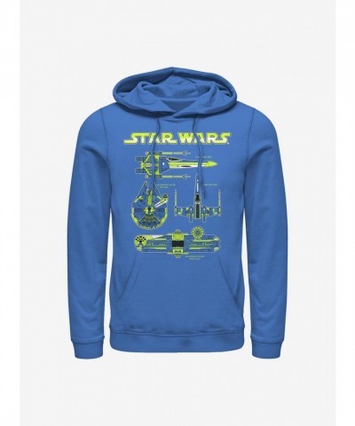 Star Wars Universe Ship Spec Hoodie - Men's Blue