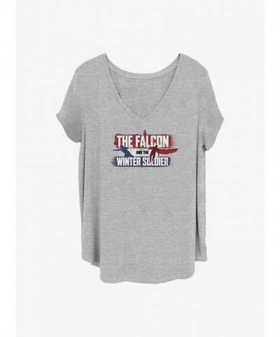 Marvel The Falcon and Winter Soldier Grey Spray Paint Tee for Women