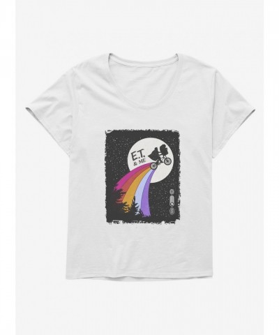 E.T. 40th Anniversary Rainbow Flight Graphic Plus Size Tee for Girls