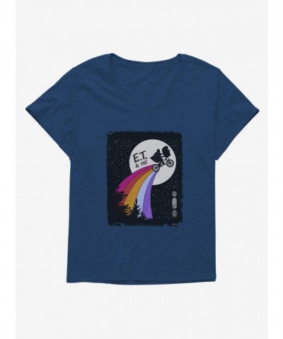 E.T. 40th Anniversary Rainbow Flight Graphic Plus Size Tee for Girls