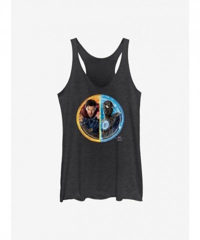 Marvel No Way Home Spidey & Doctor Strange Graphic Girls Tank Top - Black
