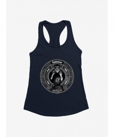 Frankenstein Monster Girls Tank Top - Lightweight Black & White Junior Size