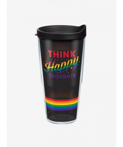 Disney Think Happy Thoughts Rainbow Tumbler 24oz with Lid