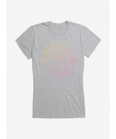 Miami Vice Beach Scene Graphic Tee for Girls