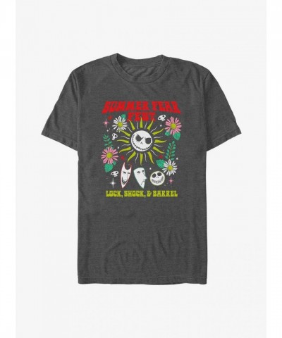 Disney Summer Fear Fest Nightmare Before Christmas T-Shirt - Grey Men's