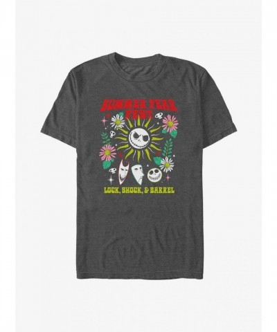 Disney Summer Fear Fest Nightmare Before Christmas T-Shirt - Grey Men's