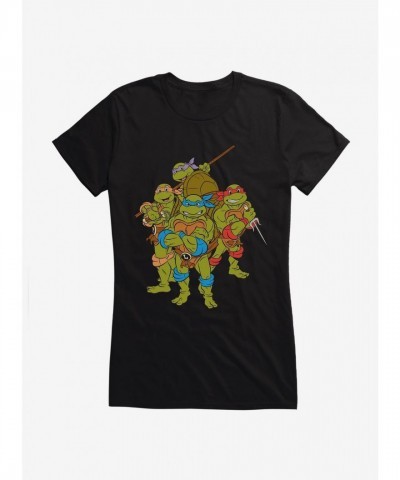 Teenage Mutant Ninja Turtles Girls Group Pose T-Shirt