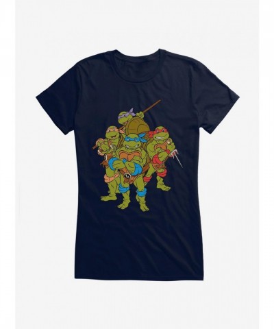 Teenage Mutant Ninja Turtles Girls Group Pose T-Shirt