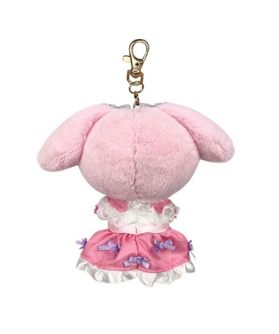 My Melody Floral Garden Party Plush Keychain - Adorable Mascot for Women's Bags