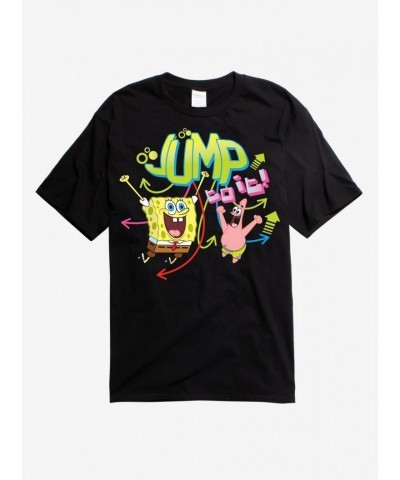 SpongeBob SquarePants Jump to It T-shirt for Men - Soft Cotton Patrick Tee