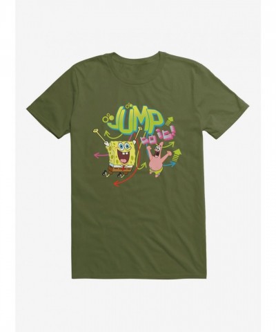 SpongeBob SquarePants Jump to It T-shirt for Men - Soft Cotton Patrick Tee