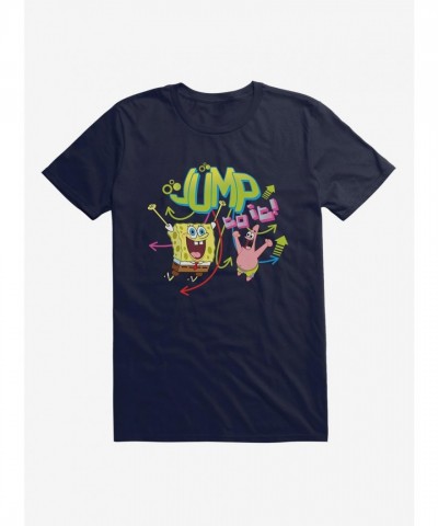 SpongeBob SquarePants Jump to It T-shirt for Men - Soft Cotton Patrick Tee