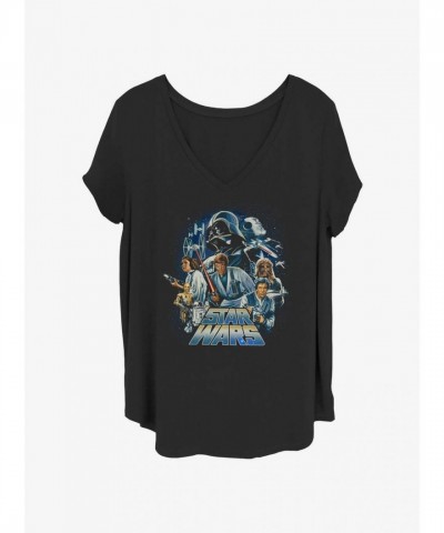 Star Wars Classic Art T-Shirt for Women - Plus Size Black