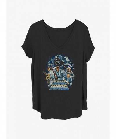Star Wars Classic Art T-Shirt for Women - Plus Size Black