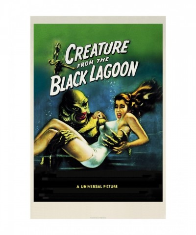 Universal Monsters Creature From The Black Lagoon Movie Poster - White Edition