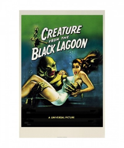 Universal Monsters Creature From The Black Lagoon Movie Poster - White Edition