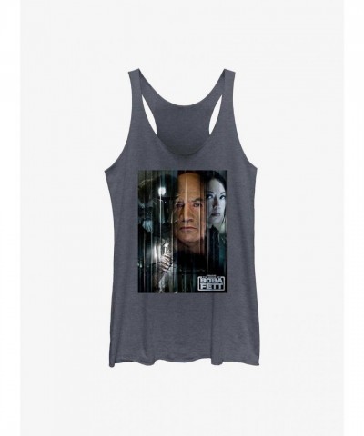 Star Wars The Book of Boba Fett Girls Racerback Tank - Heathered Navy