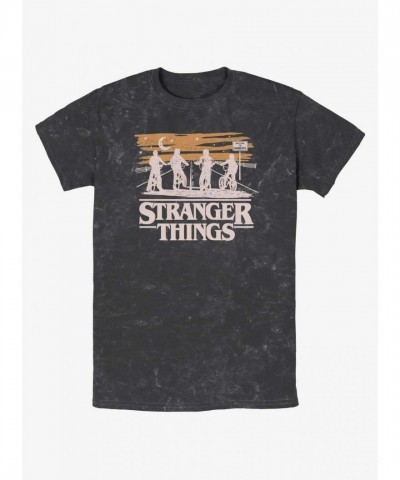 Stranger Things Night Ride Mineral Wash T-Shirt - Men's Multi