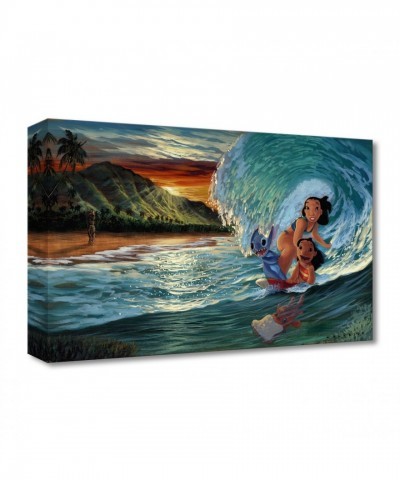 Walfrido Garcia's Limited Edition ''Morning Surf'' Lilo & Stitch Giclée Canvas