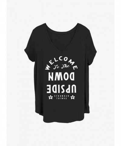 Stranger Things Upside Down Girls Plus Size T-Shirt - Black