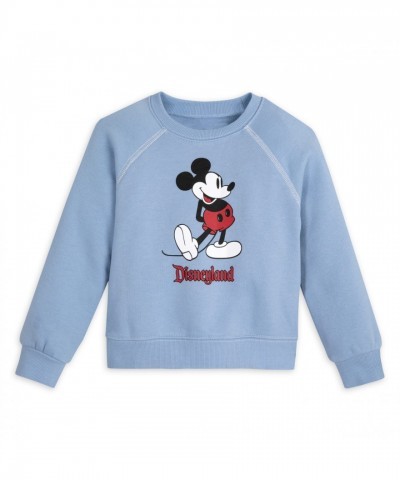 Mickey Mouse Vintage Sweatshirt for Kids – Classic Blue from Disneyland