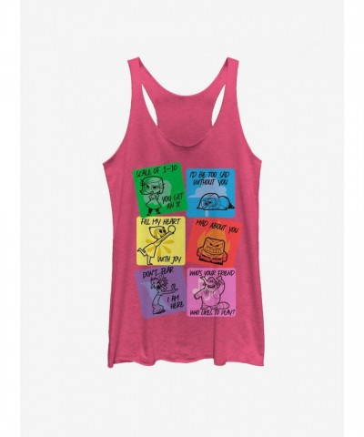 Disney Pixar Inside Out Pink Girls V-Day Tank Top