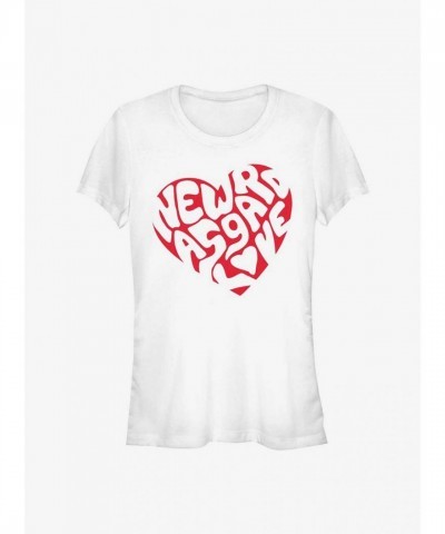 Marvel Thor Lightning Girls T-Shirt - White Asgardian Love Design