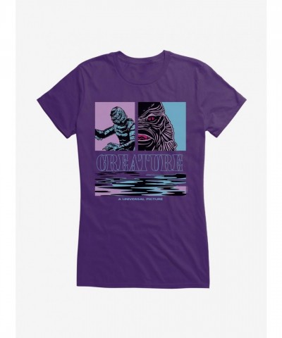 Creature From The Black Lagoon Pastel Pop Art Girls Cotton Tee