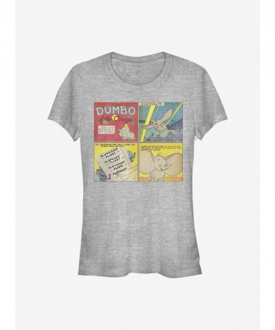 Disney Dumbo Cartoon T-Shirt for Girls - Grey