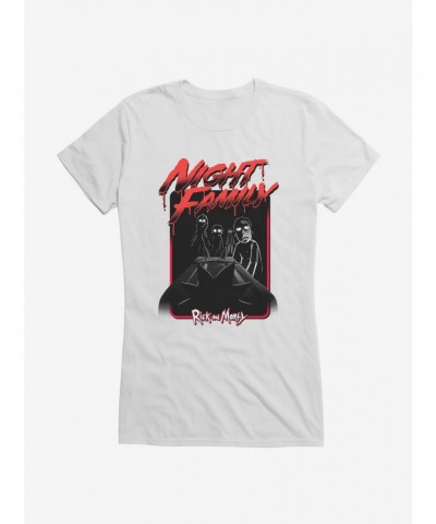 Rick And Morty Junior Girls Comfortable Cotton Night Family Eyes Tee