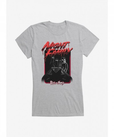 Rick And Morty Junior Girls Comfortable Cotton Night Family Eyes Tee