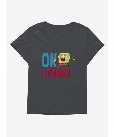 SpongeBob SquarePants Plus Size Tee for Girls - Scoop Neck Design